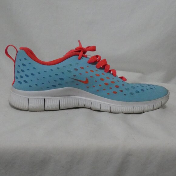 NIKE | 6.5Y | Nike Free 5.0 Turquoise Blue & Neon Orange Sneakers - Gym - Shoe - Picture 11 of 14